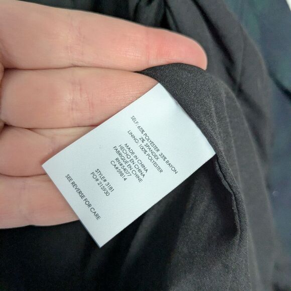 CAbi Tartan Navy Plaid Peplum Jacket - Picture 5 of 7